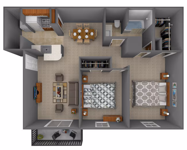 Unit 0201 floor plan